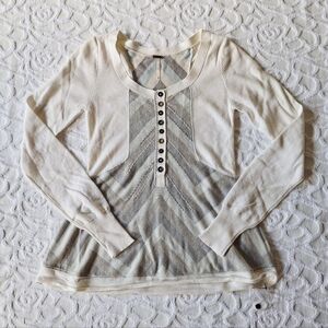 Free People Y2K Wool Henley Babydoll Top Xsmall XS